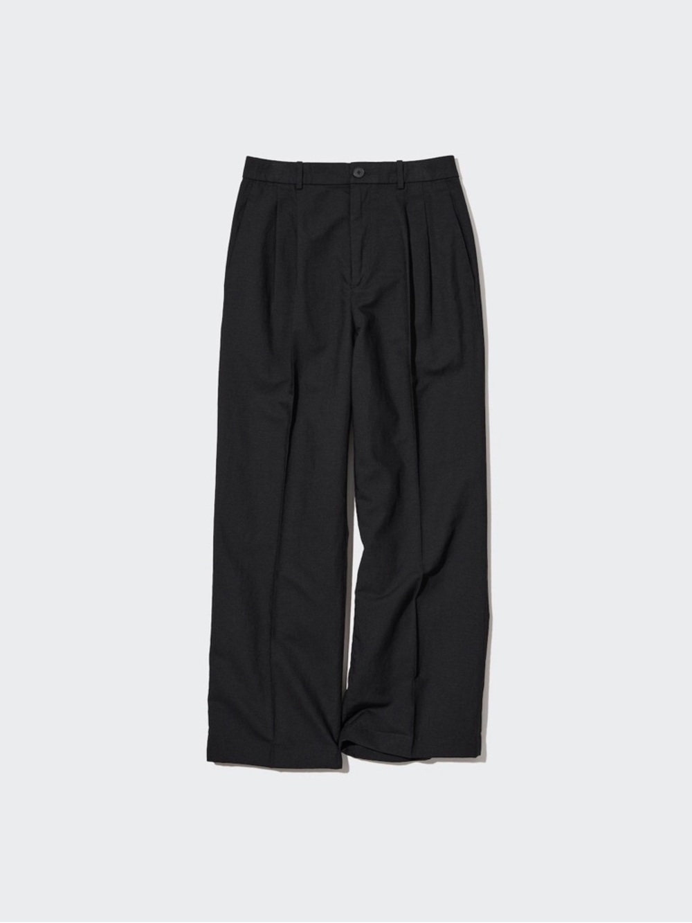 UNIQLO Linen Blend Pleated Pants, Black color, sz XL